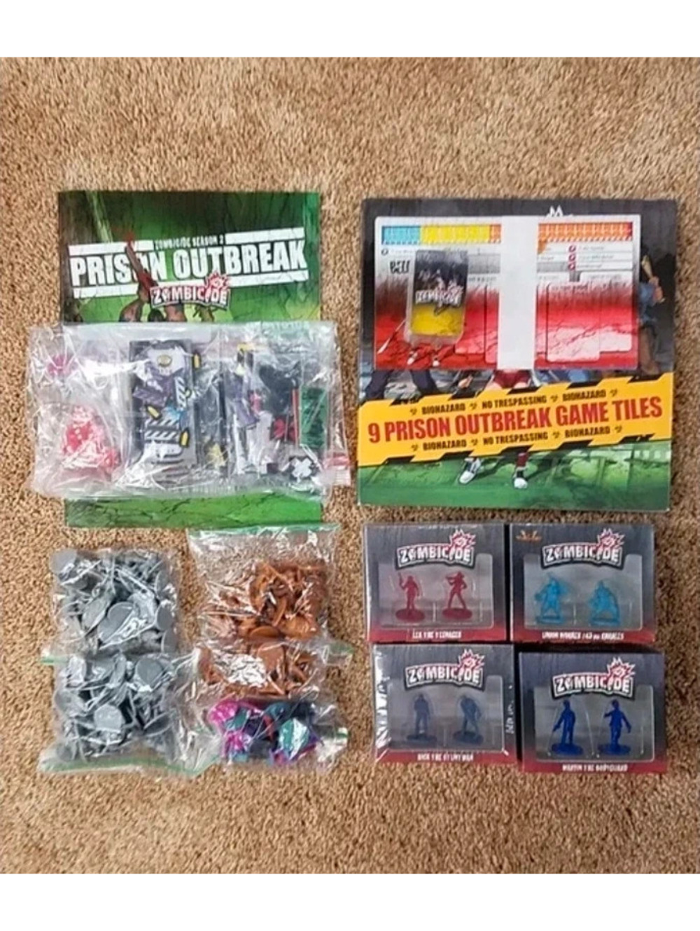 Zombicide Prison Outbreak (no box) + 4 Bonus Characters